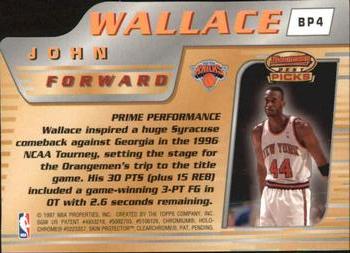 1996-97 Bowman's Best - Picks #BP4 John Wallace Back