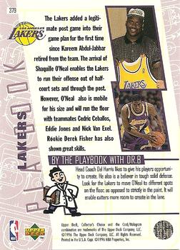 1996-97 Collector's Choice #379 Lakers Playbook Back