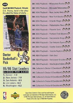 1996-97 Collector's Choice #400 Michael Jordan / Anfernee Hardaway Back
