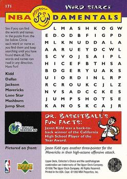 1996-97 Collector's Choice #171 Jason Kidd Back