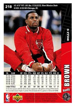 1996-97 Collector's Choice #218 Randy Brown Back