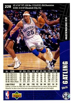 1996-97 Collector's Choice #228 Chris Gatling Back