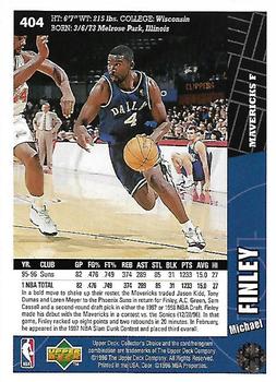1996-97 Collector's Choice #404 Michael Finley Back