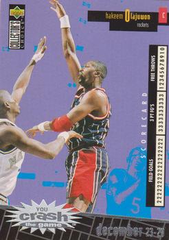 1996-97 Collector's Choice - You Crash the Game Scoring Silver (Series One) #C10 Hakeem Olajuwon Front