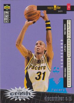 1996-97 Collector's Choice - You Crash the Game Scoring Silver (Series One) #C11 Reggie Miller Front