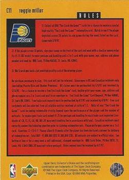 1996-97 Collector's Choice - You Crash the Game Scoring Silver (Series One) #C11 Reggie Miller Back