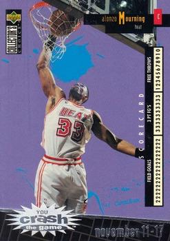 1996-97 Collector's Choice - You Crash the Game Scoring Silver (Series One) #C14 Alonzo Mourning Front