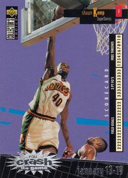 1996-97 Collector's Choice - You Crash the Game Scoring Silver (Series One) #C25 Shawn Kemp Front