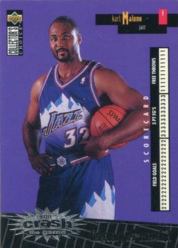 1996-97 Collector's Choice - You Crash the Game Scoring Silver (Series Two) #C27 Karl Malone Front