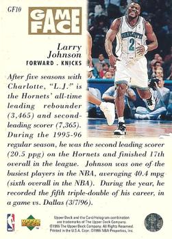 1996-97 Collector's Choice - Game Face #GF10 Larry Johnson Back