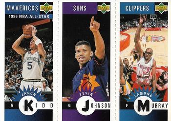 1996-97 Collector's Choice - Mini-Cards Panels #M18 / M64 / M37 Jason Kidd / Kevin Johnson / Lamond Murray Front
