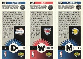 1996-97 Collector's Choice - Mini-Cards Panels #M27 / M54 / M38 Chris Mullin / Jayson Williams / Terry Dehere Back