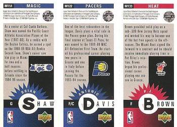 1996-97 Collector's Choice - Mini-Cards Panels #M133/M122/M151 P.J. Brown / Antonio Davis / Brian Shaw Back