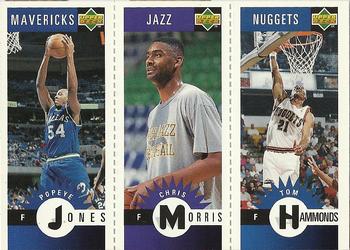 1996-97 Collector's Choice - Mini-Cards Panels #M19 / M82 / M23 Popeye Jones / Chris Morris / Tom Hammonds Front