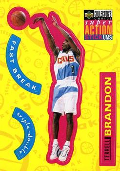 1996-97 Collector's Choice - Super Action Stick 'Ums (Series One) #S5 Terrell Brandon Front