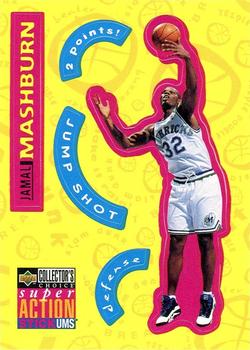 1996-97 Collector's Choice - Super Action Stick 'Ums (Series One) #S6 Jamal Mashburn Front