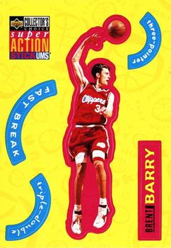 1996-97 Collector's Choice - Super Action Stick 'Ums (Series One) #S12 Brent Barry Front