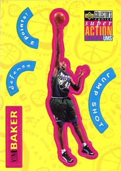 1996-97 Collector's Choice - Super Action Stick 'Ums (Series One) #S15 Vin Baker Front