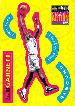 1996-97 Collector's Choice - Super Action Stick 'Ums (Series One) #S16 Kevin Garnett Front