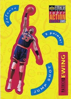 1996-97 Collector's Choice - Super Action Stick 'Ums (Series One) #S18 Patrick Ewing Front