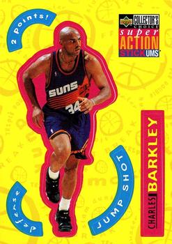 1996-97 Collector's Choice - Super Action Stick 'Ums (Series One) #S21 Charles Barkley Front