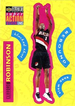 1996-97 Collector's Choice - Super Action Stick 'Ums (Series One) #S22 Clifford Robinson Front