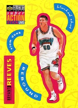 1996-97 Collector's Choice - Super Action Stick 'Ums (Series One) #S28 Bryant Reeves Front