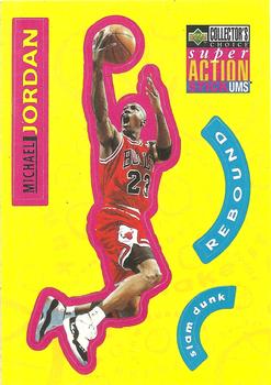 1996-97 Collector's Choice - Super Action Stick 'Ums (Series One) #S30 Michael Jordan Front