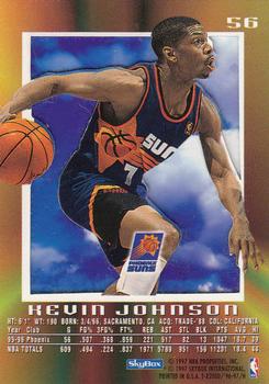 1996-97 E-X2000 #56 Kevin Johnson Back