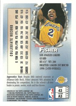 1996-97 Finest #43 Derek Fisher Back