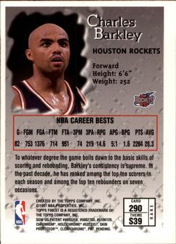 1996-97 Finest #290 Charles Barkley Back