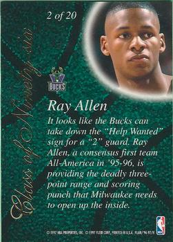 1996-97 Flair Showcase - Class of '96 #2 Ray Allen Back