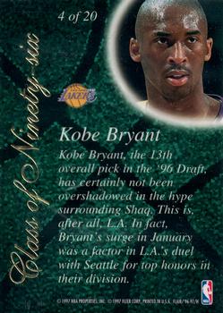 1996-97 Flair Showcase - Class of '96 #4 Kobe Bryant Back