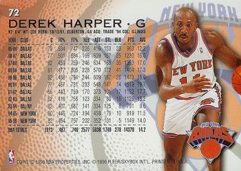 1996-97 Fleer #72 Derek Harper Back