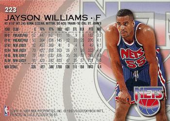 1996-97 Fleer #223 Jayson Williams Back