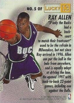 1996-97 Fleer - Lucky 13 #5 Ray Allen Back