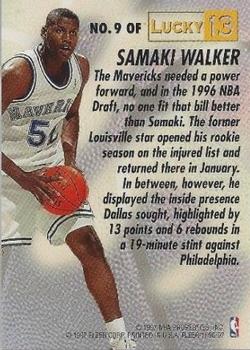 1996-97 Fleer - Lucky 13 #9 Samaki Walker Back
