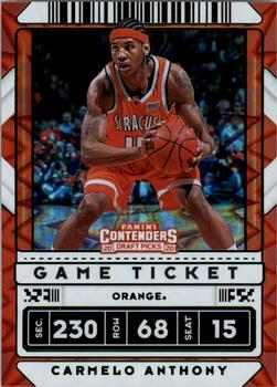2020 Panini Contenders Draft Picks - Game Ticket Green Explosion #42 Carmelo Anthony Front