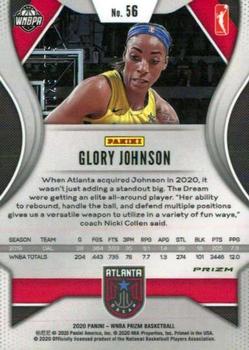 2020 Panini Prizm WNBA - Red #56 Glory Johnson Back