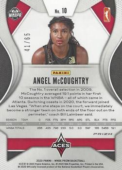 2020 Panini Prizm WNBA - Orange #10 Angel McCoughtry Back