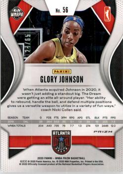 2020 Panini Prizm WNBA - Orange #56 Glory Johnson Back