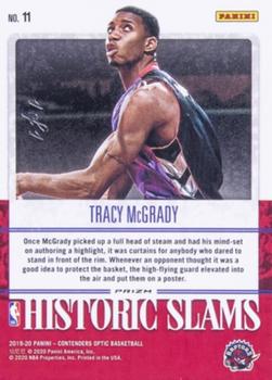 2019-20 Panini Contenders Optic - Historic Slams Gold Vinyl #11 Tracy McGrady Back