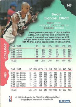 1996-97 Hoops #140 Sean Elliott Back