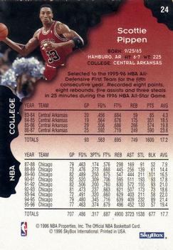 1996-97 Hoops #24 Scottie Pippen Back