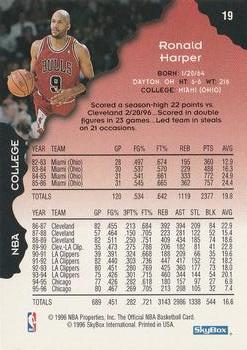 1996-97 Hoops #19 Ron Harper Back
