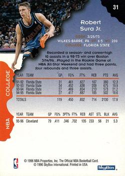 1996-97 Hoops #31 Bob Sura Back