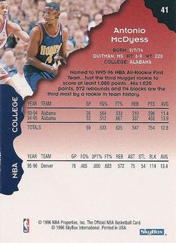 1996-97 Hoops #41 Antonio McDyess Back