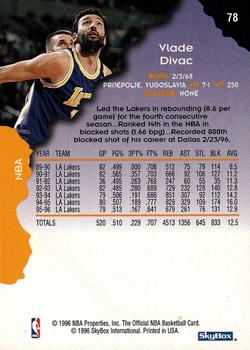 1996-97 Hoops #78 Vlade Divac Back