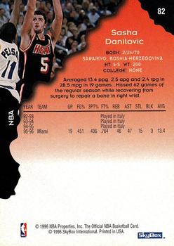 1996-97 Hoops #82 Sasha Danilovic Back