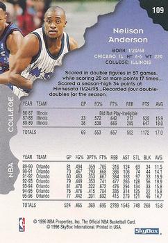 1996-97 Hoops #109 Nick Anderson Back